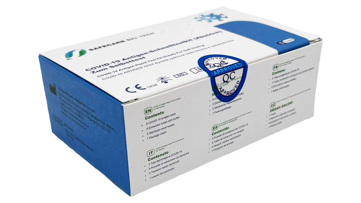 Safecare COVID-19 Selbst-/Laientest (5 Tests je Box)